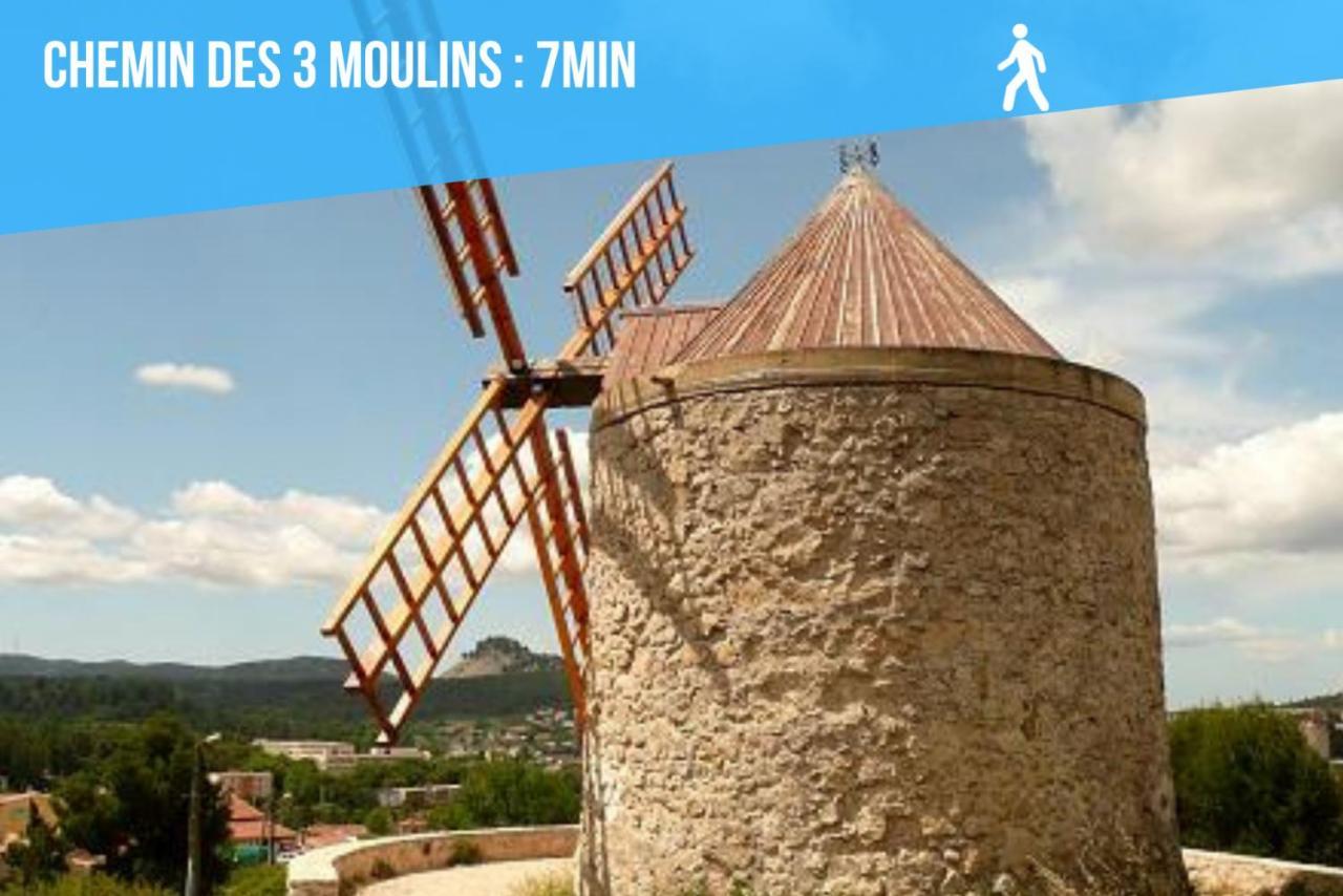 Mont Ventoux - Terrasse - Vue Degagee - Linge De Qualite - Fibre - Confort Gardanne Exterior photo